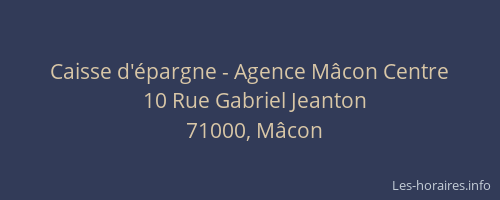 Caisse d'épargne - Agence Mâcon Centre