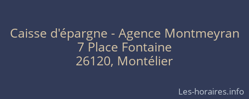 Caisse d'épargne - Agence Montmeyran