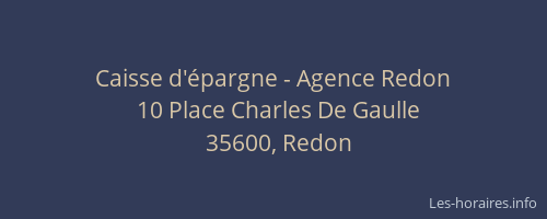 Caisse d'épargne - Agence Redon