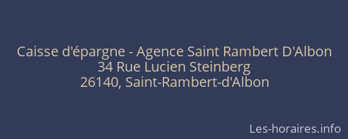 Caisse d'épargne - Agence Saint Rambert D'Albon