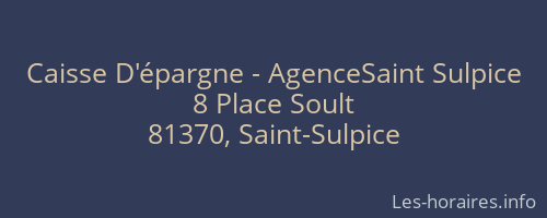 Caisse D'épargne - AgenceSaint Sulpice