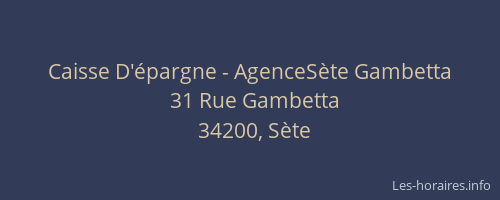Caisse D'épargne - AgenceSète Gambetta