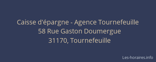 Caisse d'épargne - Agence Tournefeuille