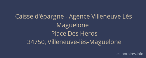 Caisse d'épargne - Agence Villeneuve Lès Maguelone
