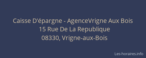 Caisse D'épargne - AgenceVrigne Aux Bois
