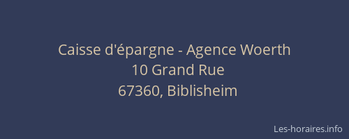 Caisse d'épargne - Agence Woerth