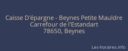 Caisse D'épargne - Beynes Petite Mauldre