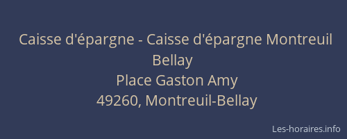 Caisse d'épargne - Caisse d'épargne Montreuil Bellay