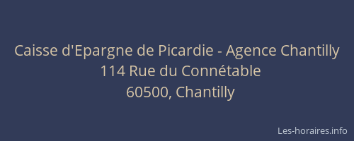 Caisse d'Epargne de Picardie - Agence Chantilly
