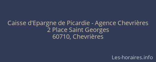 Caisse d'Epargne de Picardie - Agence Chevrières