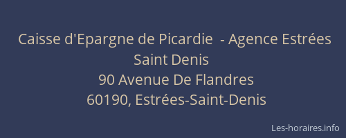 Caisse d'Epargne de Picardie  - Agence Estrées Saint Denis