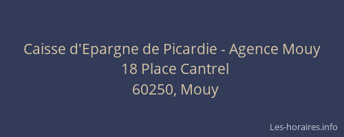 Caisse d'Epargne de Picardie - Agence Mouy