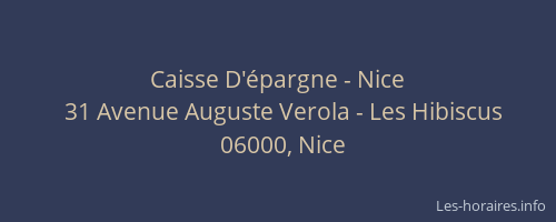 Caisse D'épargne - Nice
