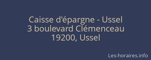 Caisse d'épargne - Ussel