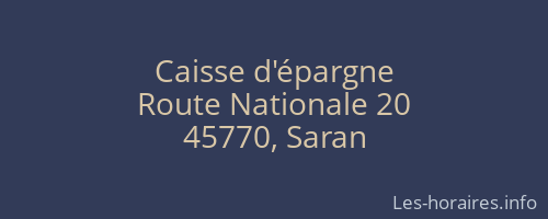Caisse d'épargne