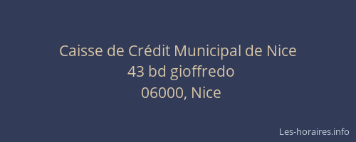 Caisse de Crédit Municipal de Nice
