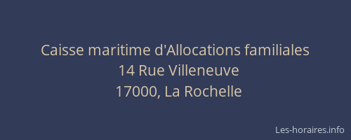 Caisse maritime d'Allocations familiales