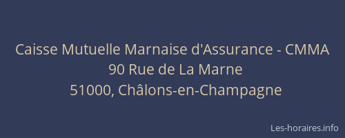 Caisse Mutuelle Marnaise d'Assurance - CMMA