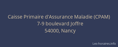 Caisse Primaire d'Assurance Maladie (CPAM)