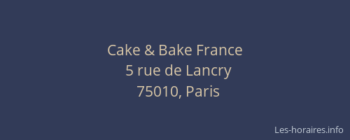 Cake & Bake France