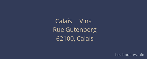 Calais     Vins
