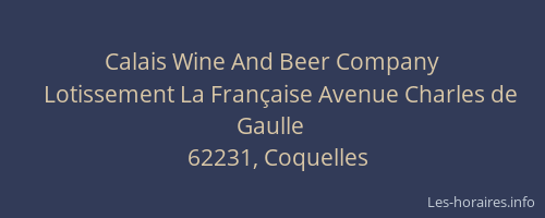 Calais Wine And Beer Company