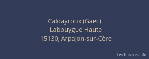 Caldayroux (Gaec)