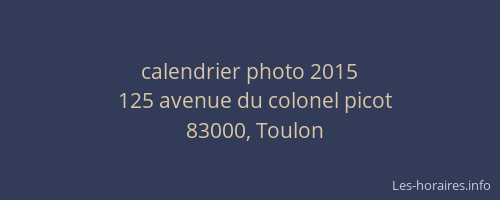 calendrier photo 2015