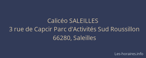 Calic&eacute;o SALEILLES