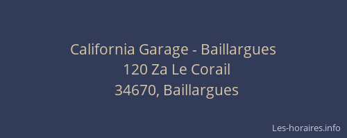 California Garage - Baillargues