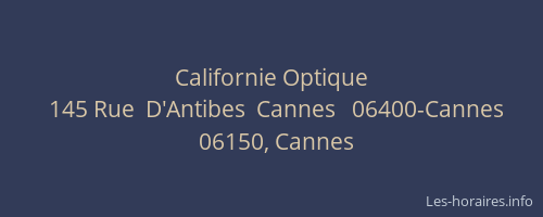 Californie Optique