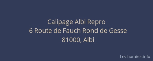 Calipage Albi Repro
