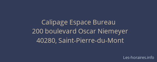 Calipage Espace Bureau