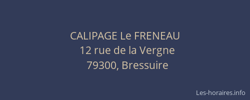 CALIPAGE Le FRENEAU