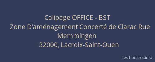 Calipage OFFICE - BST