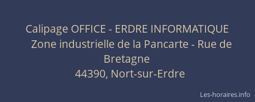 Calipage OFFICE - ERDRE INFORMATIQUE