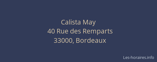 Calista May