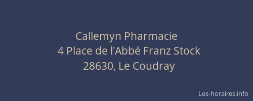 Callemyn Pharmacie