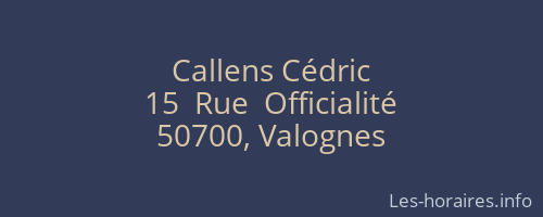 Callens Cédric