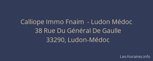 Calliope Immo Fnaim  - Ludon M&eacute;doc