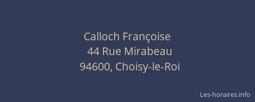 Calloch Françoise