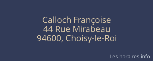 Calloch Françoise