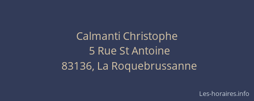 Calmanti Christophe