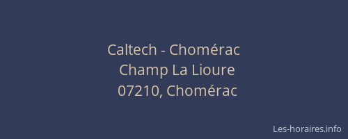 Caltech - Chomérac