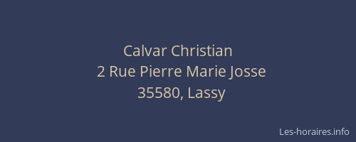 Calvar Christian