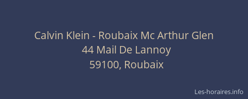 Calvin Klein - Roubaix Mc Arthur Glen
