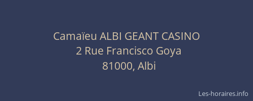 Camaïeu ALBI GEANT CASINO