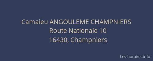 Camaieu ANGOULEME CHAMPNIERS