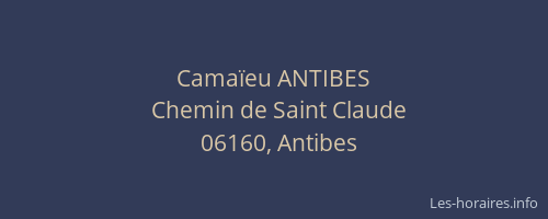 Camaïeu ANTIBES