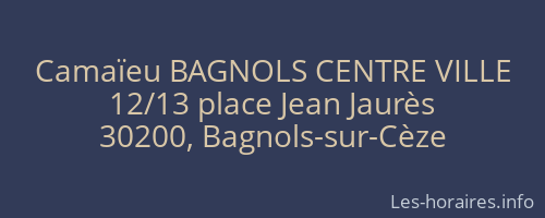 Camaïeu BAGNOLS CENTRE VILLE